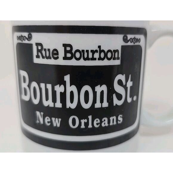 Rue Bourbon New Orleans Street Sign Logo Louisianna Mug Jazz Mardi Gras U307 - Picture 2 of 7